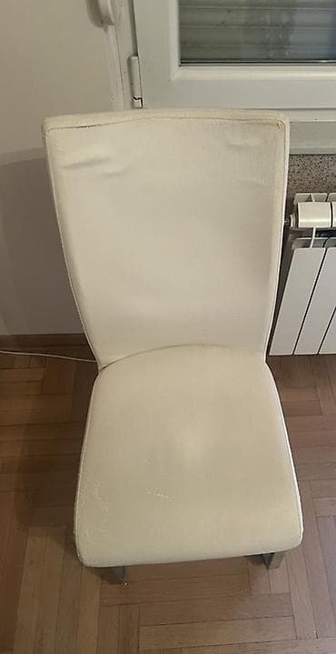 Set 6 trpezarijskih stolica. Moderan tapacirani sto-krst stolica –