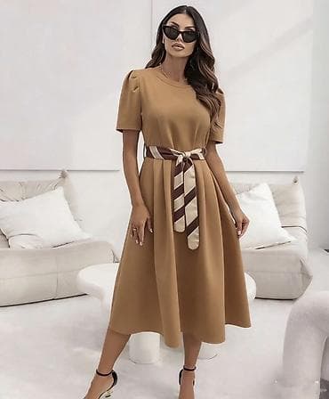 patike na platformu: 🔥Elegantna midi haljina sa pojasom na pruge
✅2300 din — 3