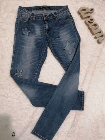 pocepane pantalone: Nove One Love M Nove Prelepe sa aplikacijom u obliku zvezde,skroz — 12