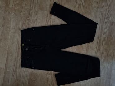 lidl lanene pantalone: Crne ženske farmerke uskog kroja sa pet džepova. Farmerke imaju — 2