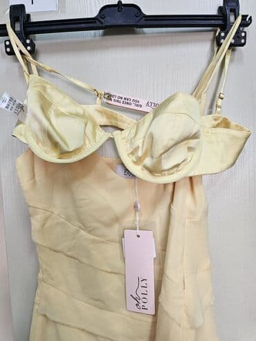 loreal lak za nokte: S (EU 36), color - Yellow, Evening, Short sleeves — 4