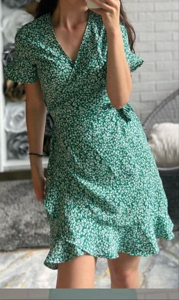 new yorker odeca: S, color - Green, Short sleeves — 1