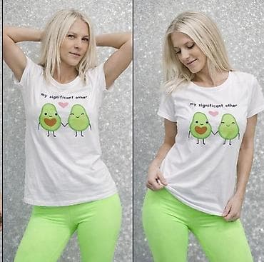 bele svecane bluze: Ženska majica kratkih rukava sa printom „my significant other“. - — 2