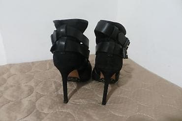 crne stikle na vezivanje: BALMAIN PARIS br 38 ITALY bez mana greske mozda jednom obuvene — 4