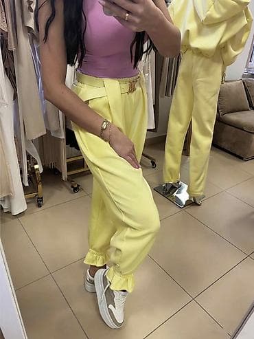 Women's Sweatsuits: ✅Ženske široke pantalone sa karnerima na nogavicama i kaišem
✅2400 din — 8