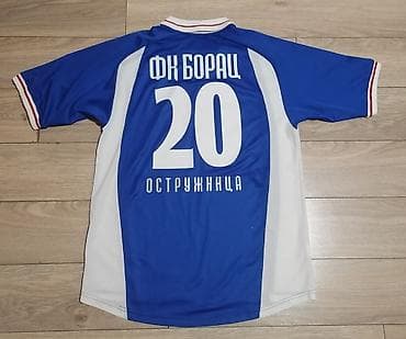 svetleci broj 18: Plavi fudbalski dres FK Borac Ostružnica, broj 20. - Model: kratki — 3
