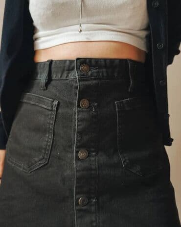 Suknje: L, Mini, bоја - Crna — 7