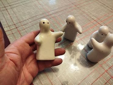 Stilski dekor: Set figura, bоја - Bela, Upotrebljenо — 6