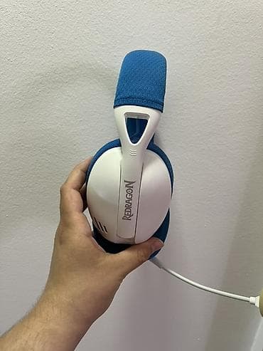 cellularline slusalice: Redragon gaming slušalice sa mikrofonom – bele školjke, plave — 2