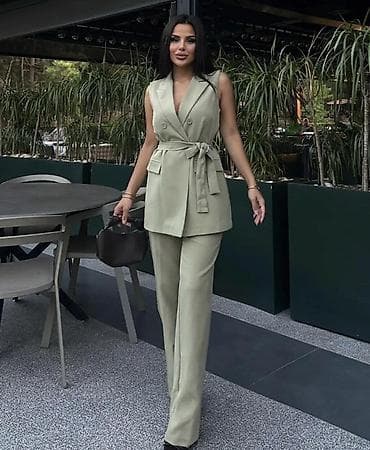 baletanke beograd: 🔥Ženski elegantni komplet – bez rukava, sako prsluk + pantalone ✅3400 — 9