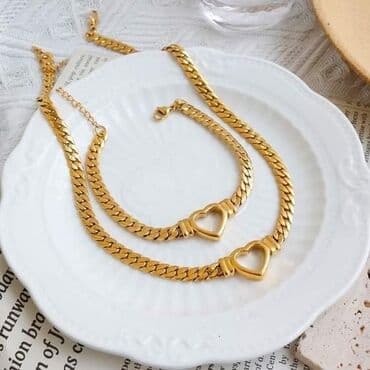 srebrni komplet nakita: Komplet ogrlica i narukvica
Cena:2000din — 1