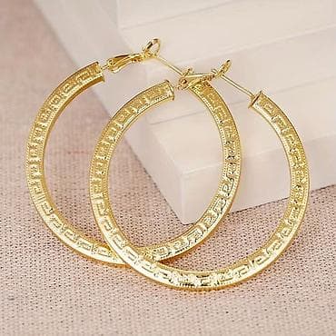100 jezika volim te: LUKSUZNE ZLATNE ALKE SA GRČKIM MOTIVOM (5 cm) – PREMIUM LOOK Prelepe — 2