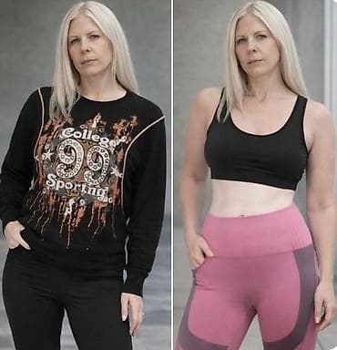 helanke pamucne: Ženska sportsko‑casual odeća – komplet različitih komada - Dugi — 2