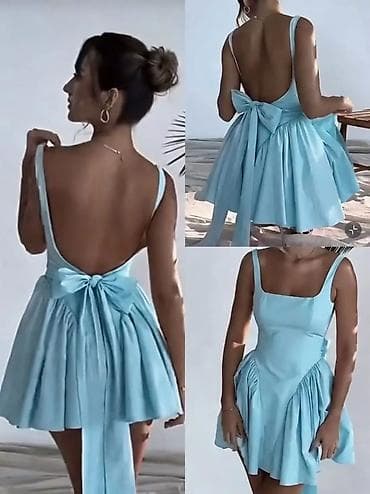 mini melissa: Mini haljina sa kvadratnim izrezom i širokim bretelama. Struk je lepo — 4