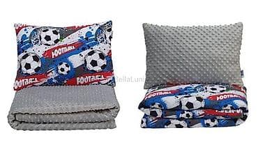 Dvostrani Jorgan i Jastuk 140x80 cm – Football motiv Opis: - Dvodelni