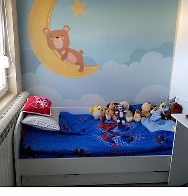 original dresovi za decu: Krevet sa fiokom i dušekom 160x80 HAPPY – beli (model 7701) - — 2
