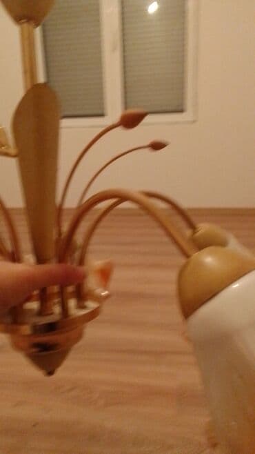 Textile: Chandelier, color - Beige, Used — 5