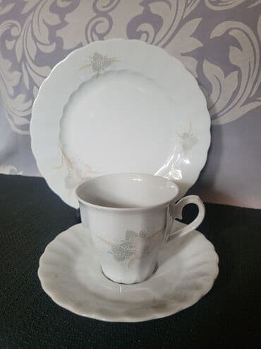porcelanske solje za caj: Set 1950g+ Escenbach porcelan Nemacka. Porcelanski set,perfektan,sve — 3