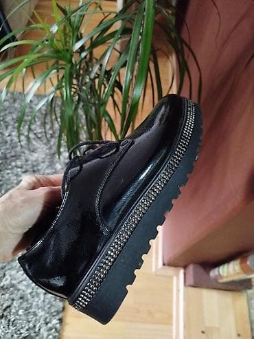 oksfordice cipele: STAR COLLECTION ženske cipele – lakovane oksfordice - Boja: crna — 6