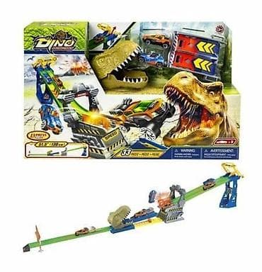 Auto staza Dino Express Wheels sa 2 metalna autića – Trka kroz svet