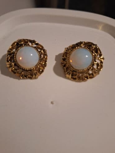 kutija za nakit za devojcice: Clip-on earrings, Material: Pearl, Cubic zirconia, Stainless steel — 7
