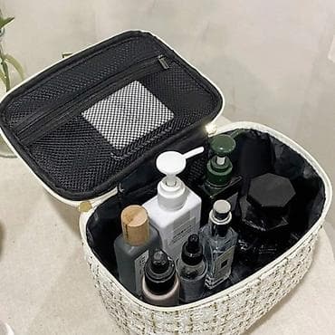 mona kopije torbi: Elegantna kozmetička torbica/neseser sa ručkom - Materijal: tkanina — 5