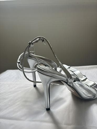 Čizme: Srebrne sandale na štiklu – Claudia Donatelli - Elegantne sandale sa — 2