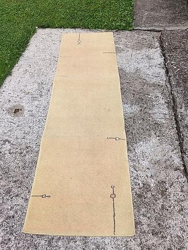 Stazni tepih – bež, minimalistički dizajn - Dimenzije (procena sa