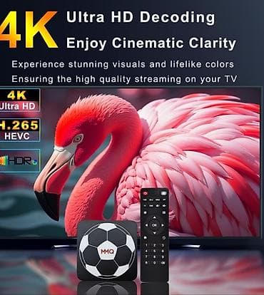 plasticno kuvalo za kafu: Android 15 TV Box MMQ – WiFi 6, 4K Ultra HD, H.265, Dual‑Band 2.4G/5G — 3