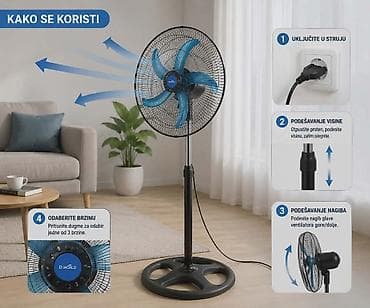 Ventilator za hlađenje 18" – 75W Unesite svežinu u svoj dom ili radni