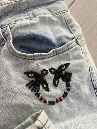 roze surfinije: PINKO ženske farmerke – svetlo ispran plavi denim - Brend: PINKO — 2