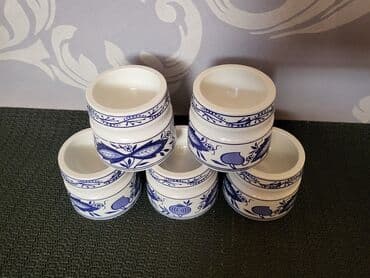 set za farbanje jaja: Postolja nova za jaja cvibl mustra iz 70ih. Plasticna,retka postolja — 5