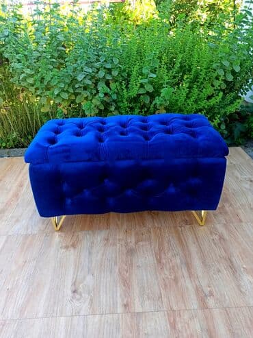 troset: Elegantni tapacirani sanduk 90x40x50, sa dugmićima, idealan za — 4