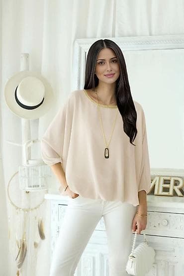 bluze hm: 💫Ženska bluza – lagani oversized kroj sa šišmiš rukavima
✅1950 din — 2