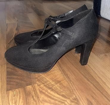 Lične stvari: Graceland crne ženske cipele na štiklu, broj 38, jednom nošene. - — 3