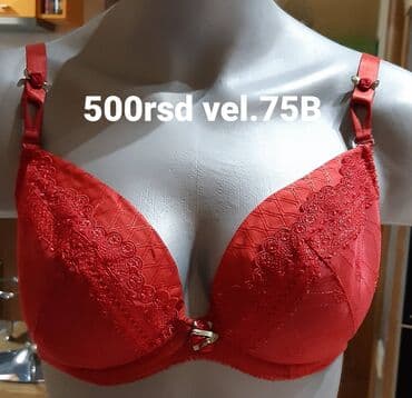Panties: Crveni ženski brushalter – veličina 75B - Model sa žicom i formiranim — 1