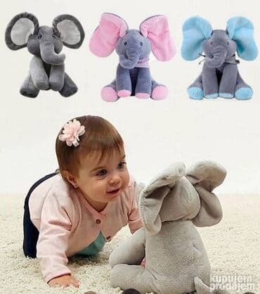 šubare od pravog krzna: Slon Koji Igra, Peva i Mrda Usima NOV Raspevani Slon Peek a Boo AKCIJA — 5