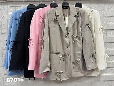 ulošci za pete: Ženski blazer sa mašnicama – model 87015 - Kroj: ravna, blago — 3