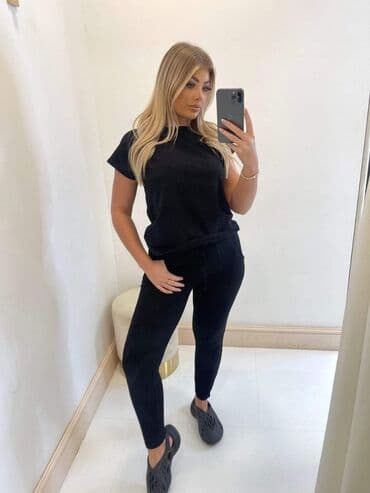 mona kompleti sa pantalonama: Novo u ponudi! Komplet pamuk sa elastinom Veličine: S, m, l, xl Cena — 1