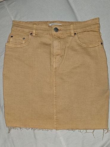 Teksas suknja krem boje — 1