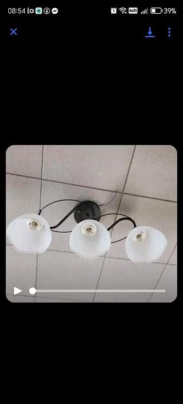 Plafonska lampa sa 3 svetlosna izvora - Tip: plafonska rasveta sa