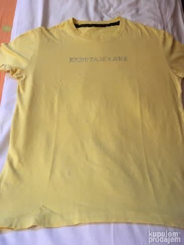 mrezaste pantalone sa cirkonima: Original majca De Puta Madre žute boje sa cirkonima. Dužina majce — 1