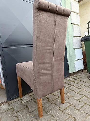 polovne kancelarijske stolice: Tapacirane stolice sa visokim naslonom – klasičan dizajn sa dugmadima — 7