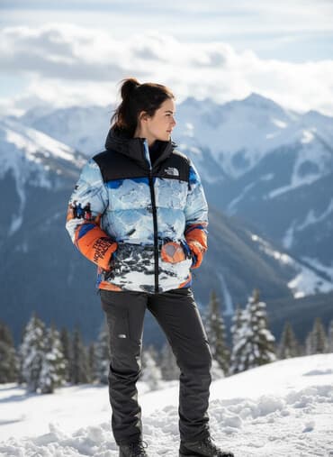 Vests: Winter jacket The North Face, color - Multicolored — 1