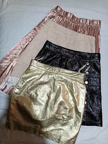 reserved l: Set suknji – 4 komada, različiti stilovi i materijali - Crna mini — 2