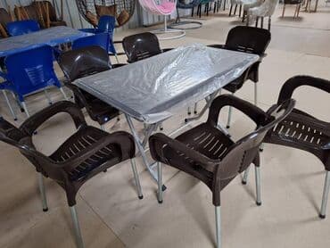 Baštenski nameštaj: Baštenska ganitura, Plastika, bоја - Šareno, Novo — 6