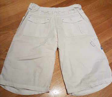 crno beli tech fleece: 3/4 pantalone, 158-164, bоја - Bela — 4