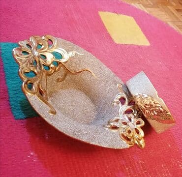 dvosed i trosed forma ideale: Ashtray, color - Gold — 1