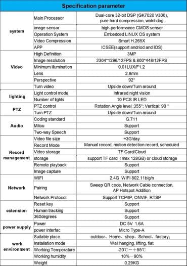 jortan ipc 360: 3300din HD WiFi pametna kamera 360° 3MP noćno gledanje bebi — 5