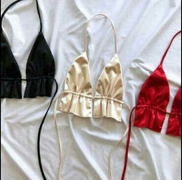 new yorker majice ženske: Crop top majica oko vrata,dupli sloj. Zlatna,crvena,crna,svetlo — 1